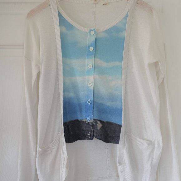 Anthropologie Landscape Scene Cardigan XS - Picture 3 of 3